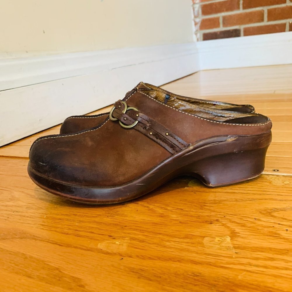 Womens Ariat Leather Heeled Clogs Slides Mules  8.5 B - Picture 6 of 16
